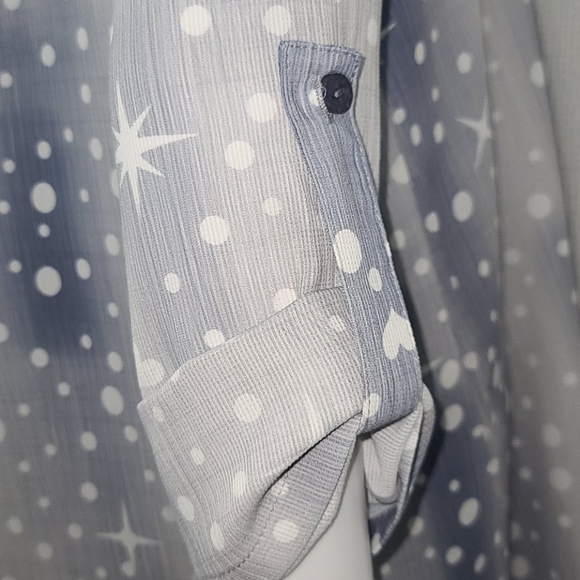 FLORYDAY Heart & Star Print Button Up Top - Picture 10 of 13